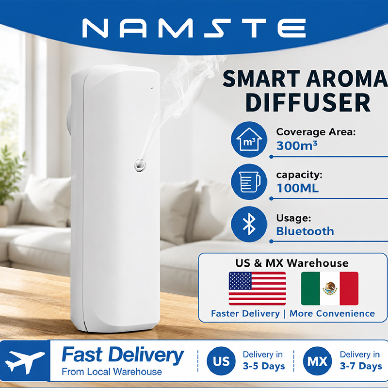 Home Fragrance Best - NAMSTE Aromatischer Öldiffusor Bluetooth Duftdiffusor Steckdosen-Aromaöldiffusor